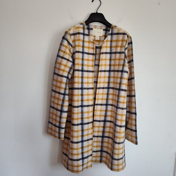 Ladies SZ L Cynthia Rowley Plaid Open Front Blazer/Coat - Picture 1 of 3